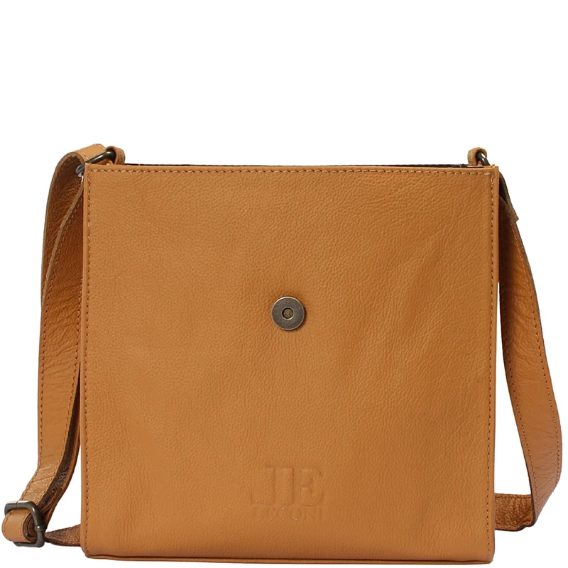 mittlere Schultertasche Umhängetasche Damentasche Leder senf LE3089