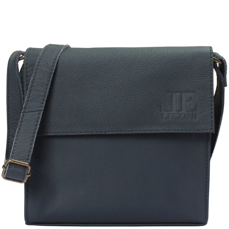 kleine Schultertasche Umhängetasche Damentasche Leder navy LE3082