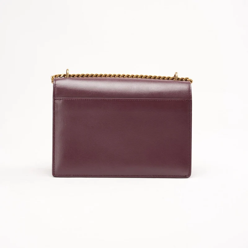 Saint Laurent Burgunderrotes Kalbsleder Medium Monogram Sunset 2018