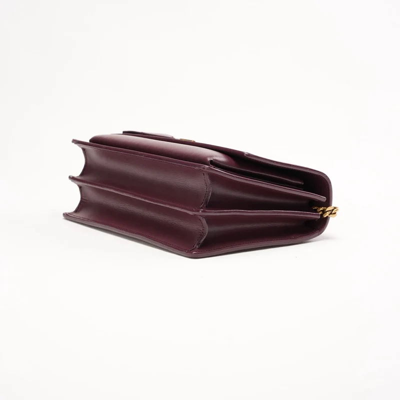 Saint Laurent Burgunderrotes Kalbsleder Medium Monogram Sunset 2018