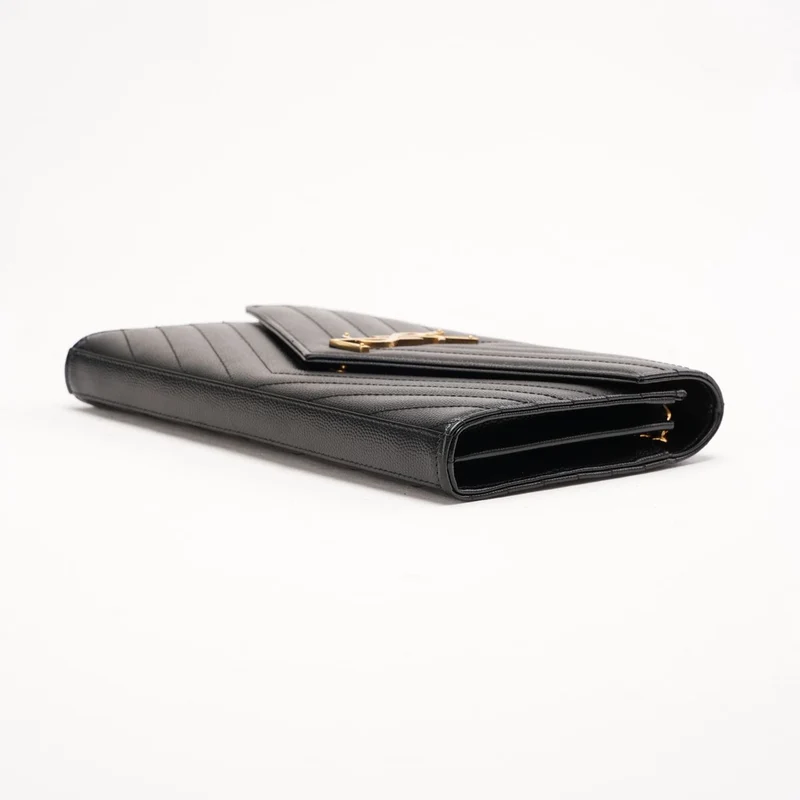 Saint Lauren Medium Envelope Wallet on Chain (WOC) Schwarz 2015