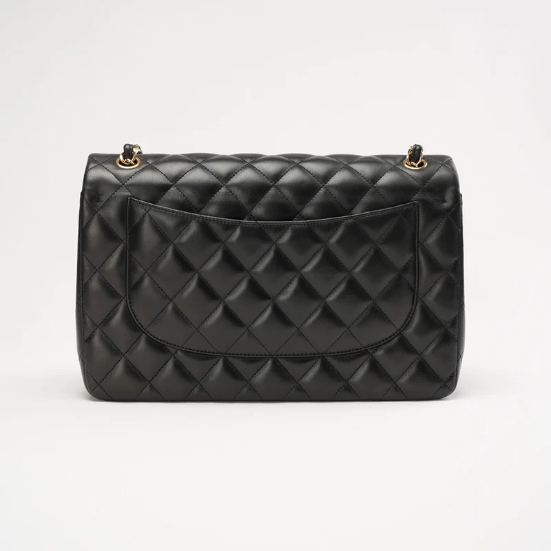 Chanel Classic Jumbo Double Flap Lamm Schwarz 2014