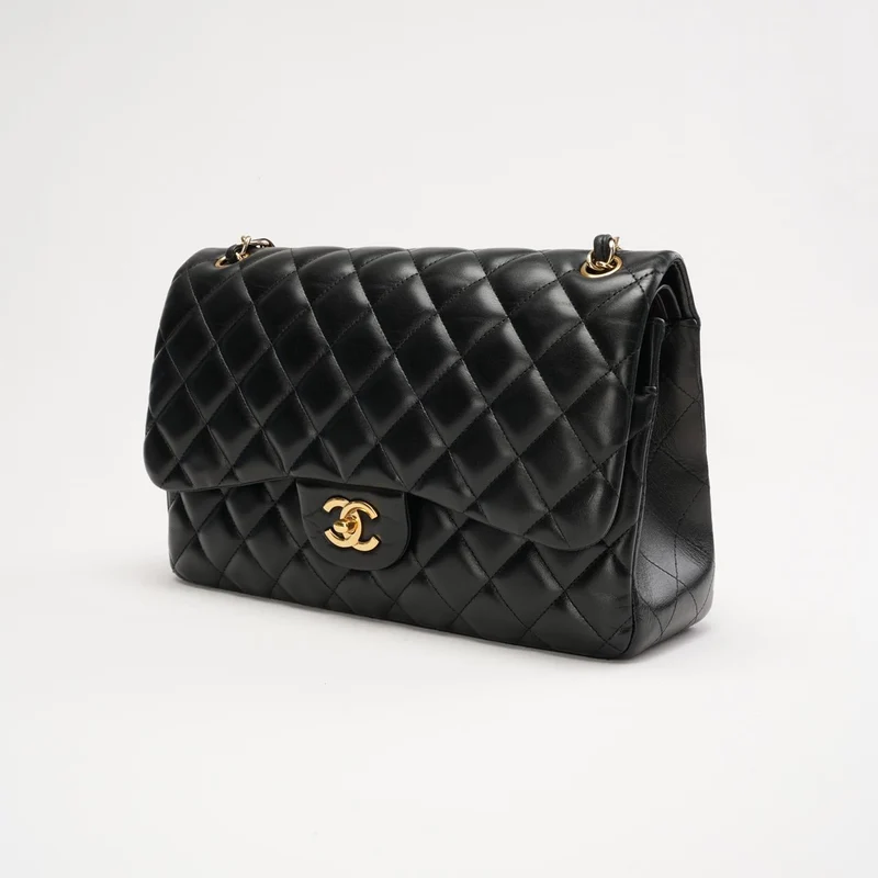 Chanel Timeless Jumbo Double Flap Lamm Schwarz 2011