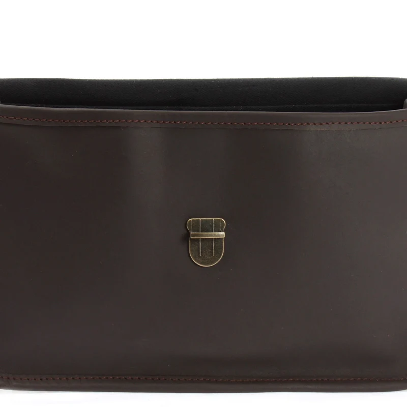 kleine Damentasche Umhängetasche Leder dunkelbraun LE3044
