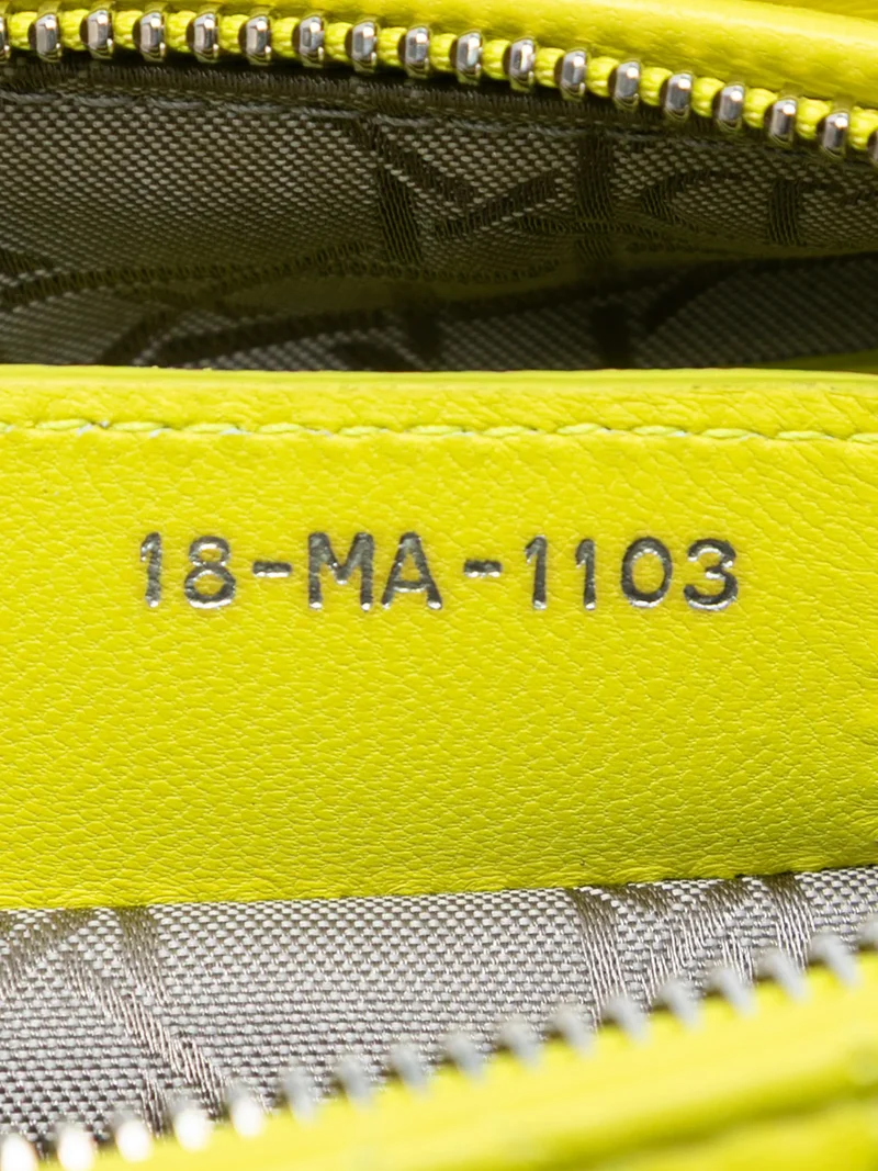 Dior Lady Dior Medium Lambskin Yellow 2013