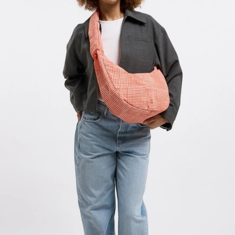 Got Bag Moon Bag Ruffle vichy hot coral