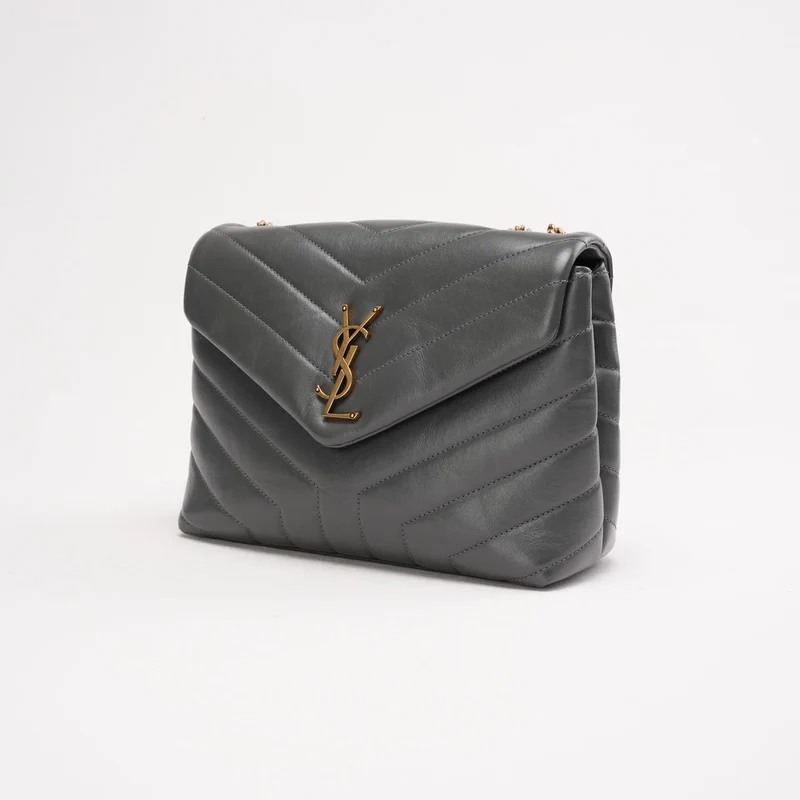 Saint Laurent Small Monogram LouLou Kalbsleder Storm 2022