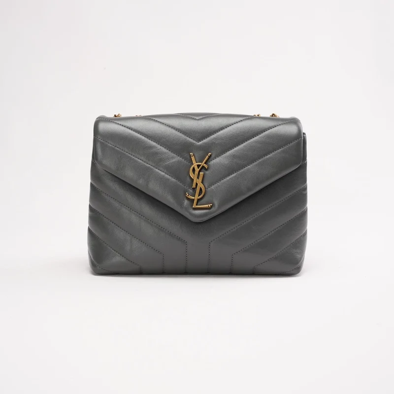 Saint Laurent Small Monogram LouLou Kalbsleder Storm 2022