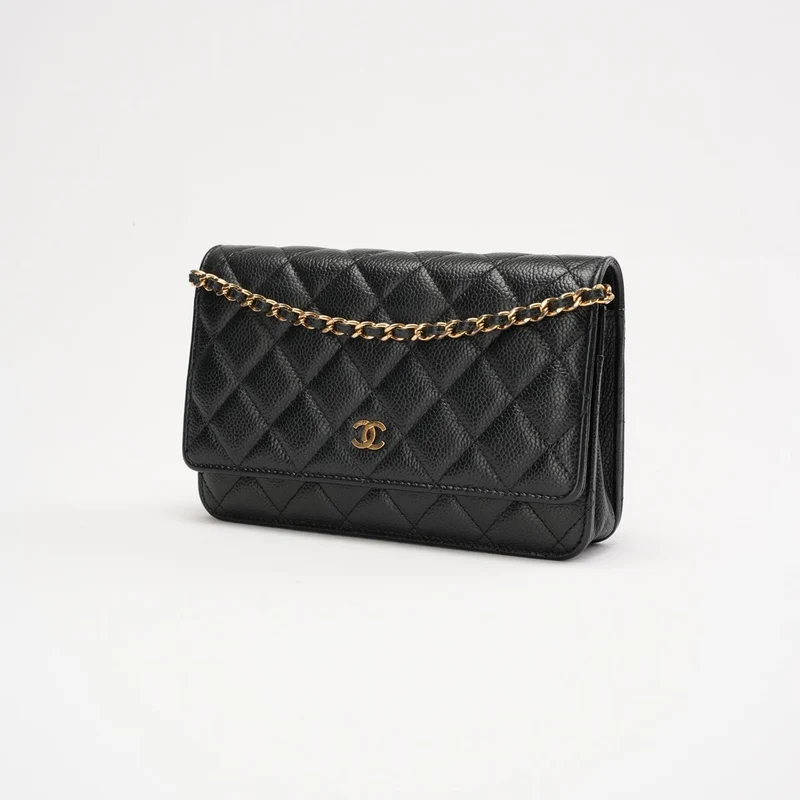 Chanel Wallet on Chain (WOC) Kaviarleder Schwarz 2020