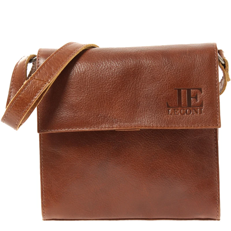 kleine Schultertasche Umhängetasche Damentasche Leder braun LE3082