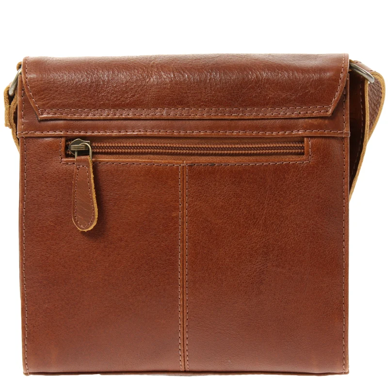 kleine Schultertasche Umhängetasche Damentasche Leder braun LE3082