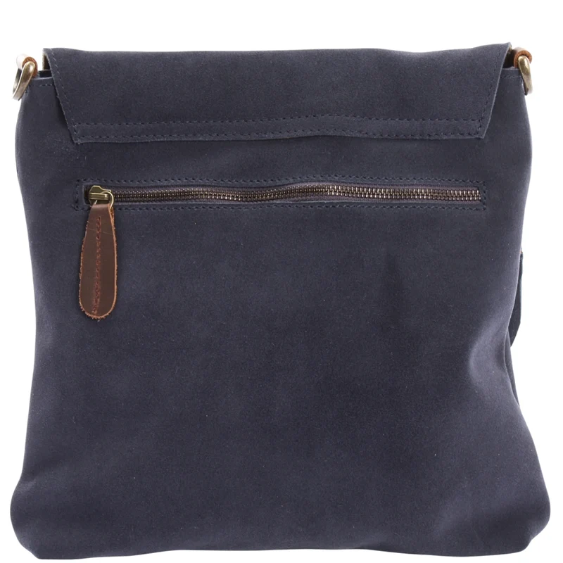 Umhängetasche Damentasche Wildleder Leder indigo blau LE3027