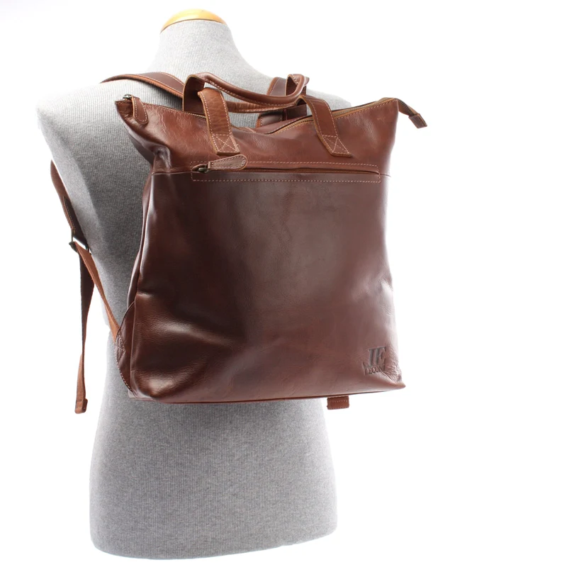 Lederrucksack Cityrucksack Freizeitrucksack Leder braun LE1033