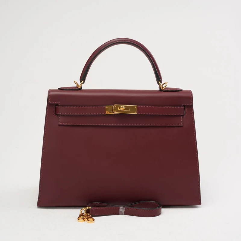 Hermès Kelly 32 Sellier Rot (Rouge H) Box Leder 2017