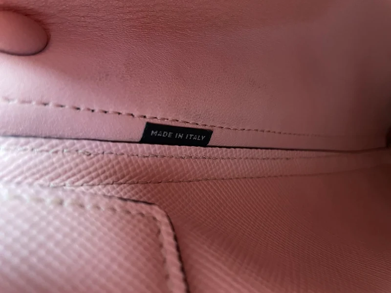 Prada Saffiano Leder Medium Doppeltasche Rosa