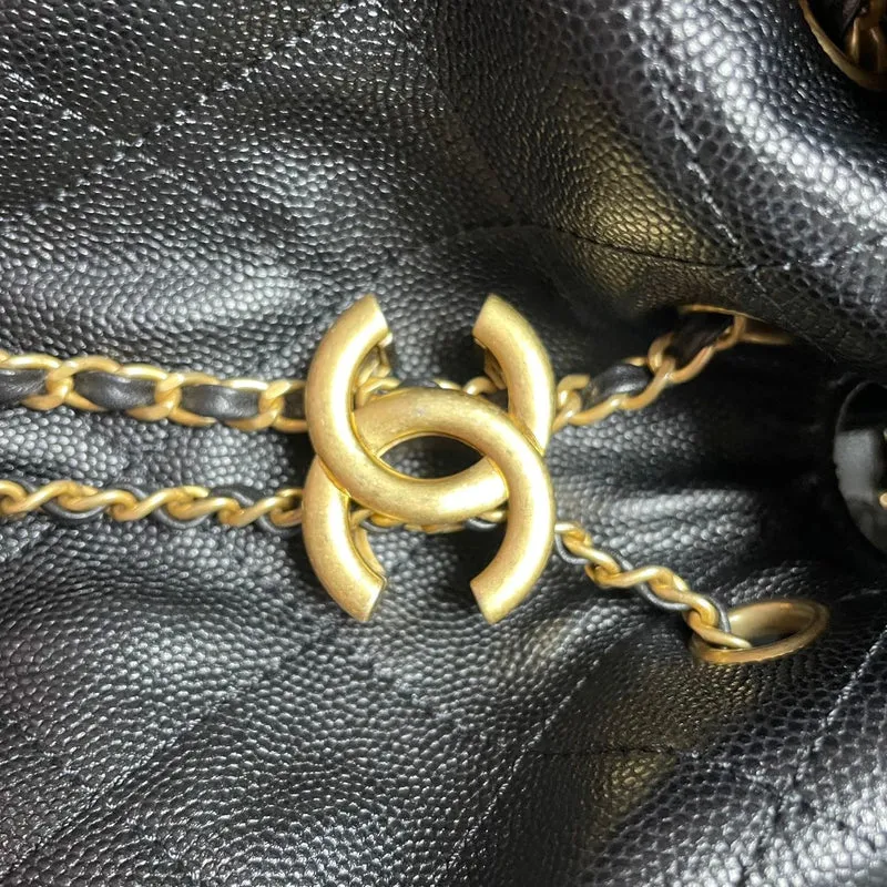 Chanel 25 Medium Caviar Gold-Tone Black 2025