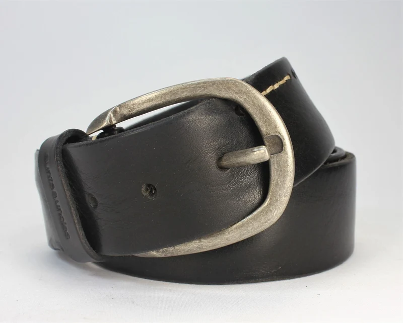 Aunts & Uncles gentle fella Herrengürtel Rindleder BK black 100cm