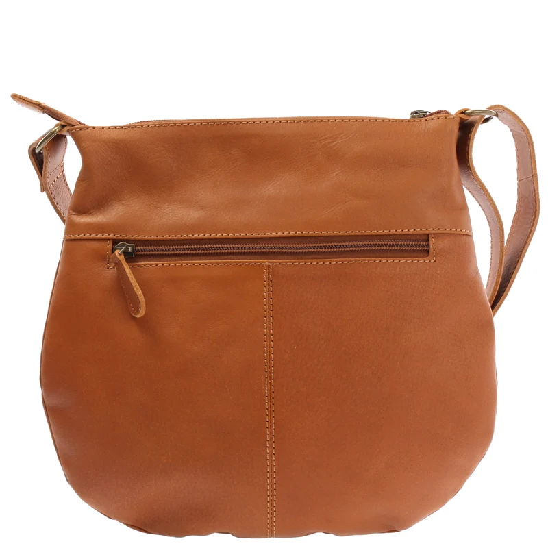 kleine Umhängetasche Damentasche Leder cognac LE0070