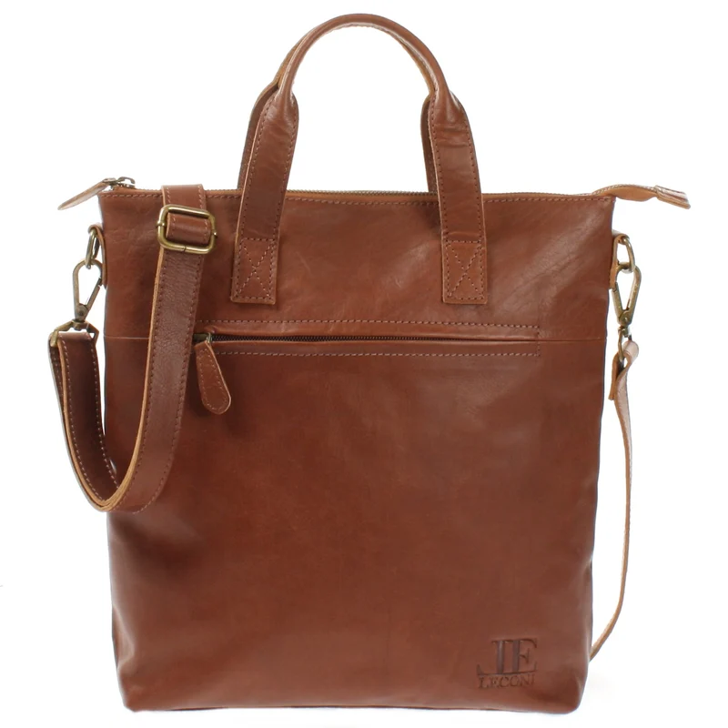 Damentasche Umhängetasche Henkeltasche Leder braun LE0068