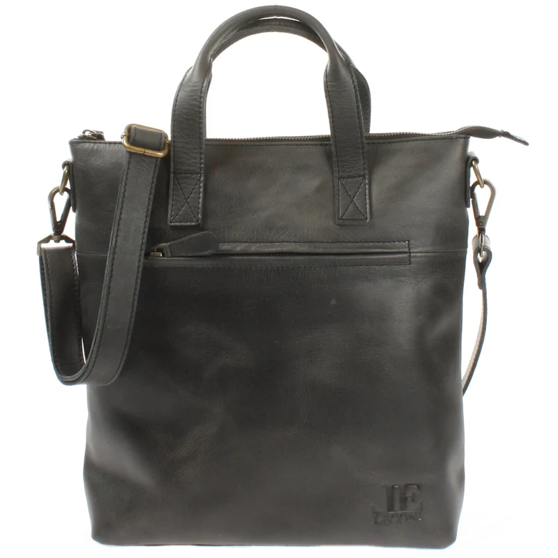 Damentasche Umhängetasche Ledertasche Leder dunkelgrau LE0068