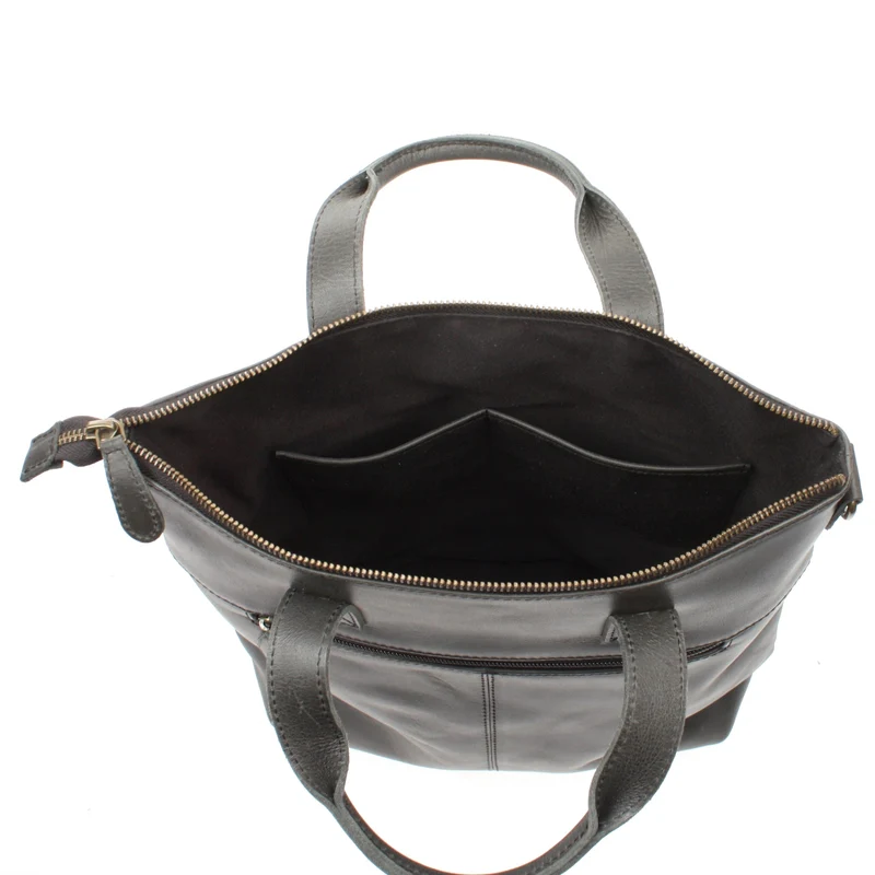 Damentasche Umhängetasche Ledertasche Leder dunkelgrau LE0068