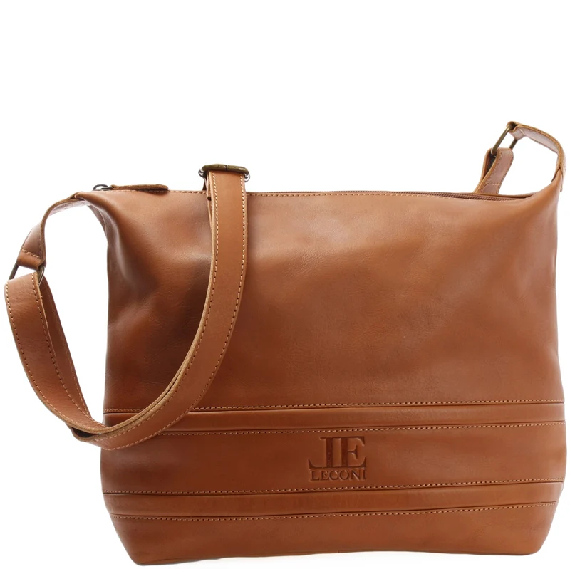 Umhängetasche Ledertasche Damentasche Leder cognac LE0064