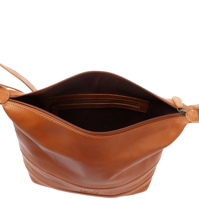 Umhängetasche Ledertasche Damentasche Leder cognac LE0064