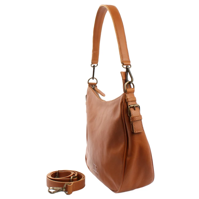 Schultertasche Ledertasche Handtasche Leder cognac LE0063