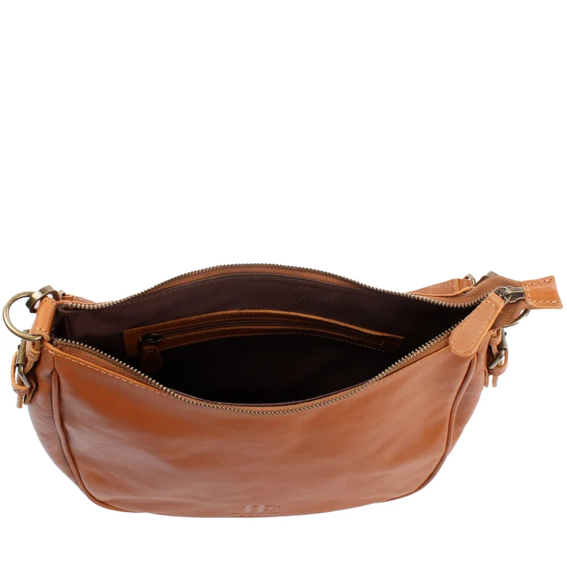 Schultertasche Ledertasche Handtasche Leder cognac LE0063