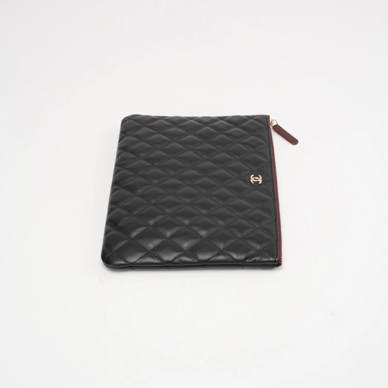 Chanel Classic Clutch, neu, mittelgroß, schwarz, 2018