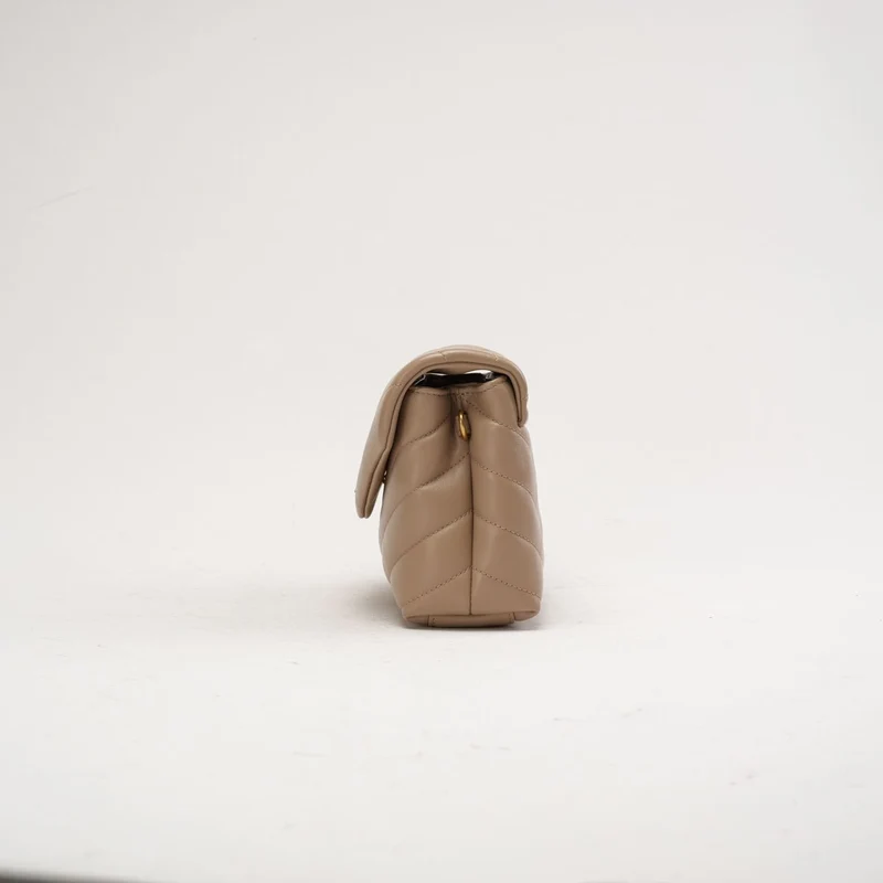 Saint Laurent LouLou Toy Crossbody Leder Dunkelbeige 2020