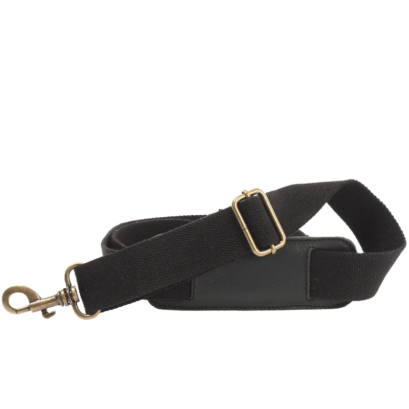 Trageriemen Baumwolle Leder 150cm schwarz LEC-R6