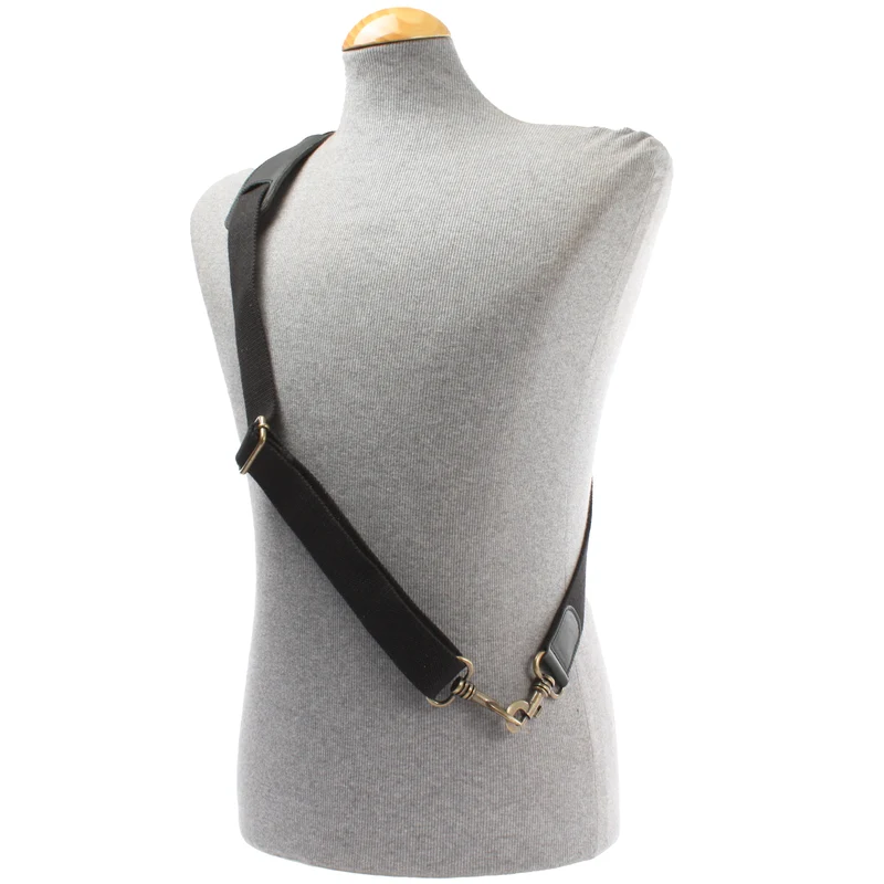 Trageriemen Baumwolle Leder 150cm schwarz LEC-R6