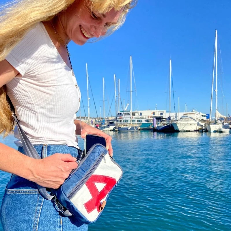 Hip bag aus Segeltuch "Nautik"