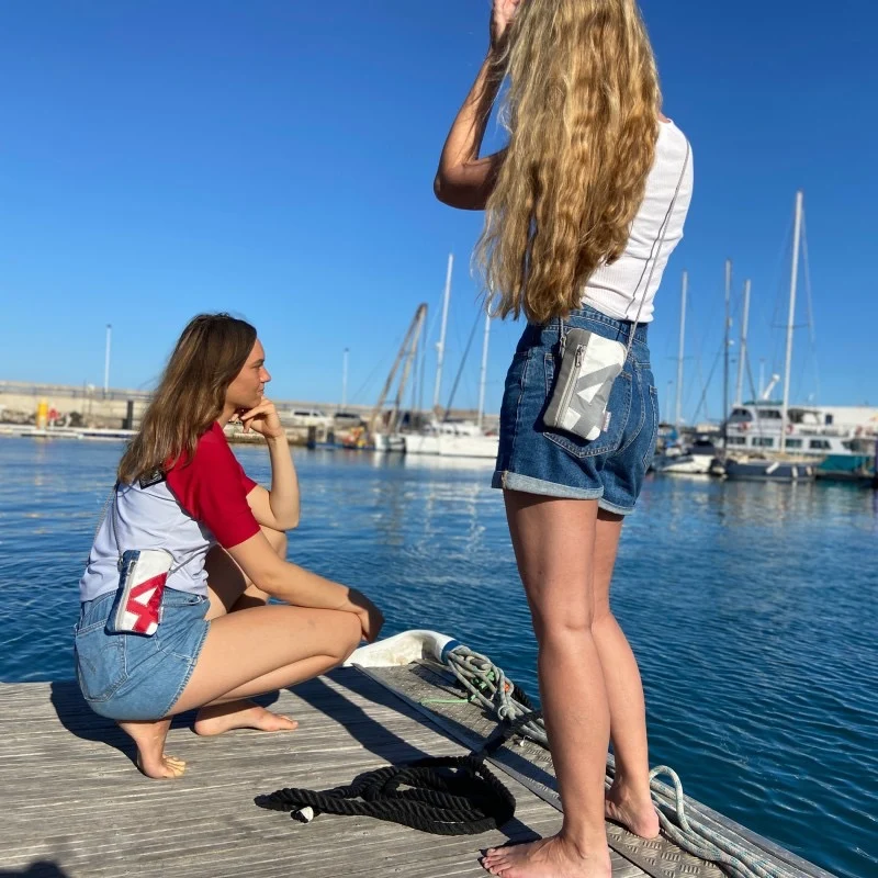 Hip bag aus Segeltuch "Nautik"