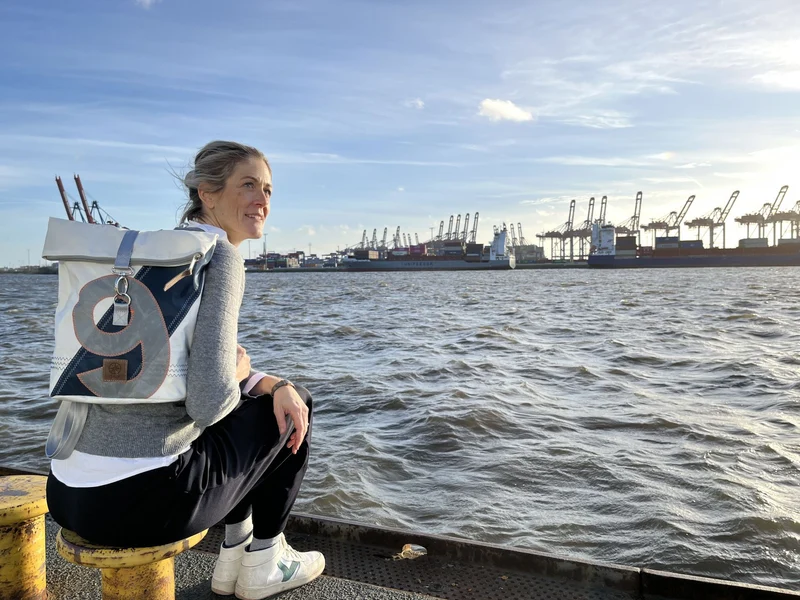 Wickeltop Rucksack "Möwe" mit Segelnummer