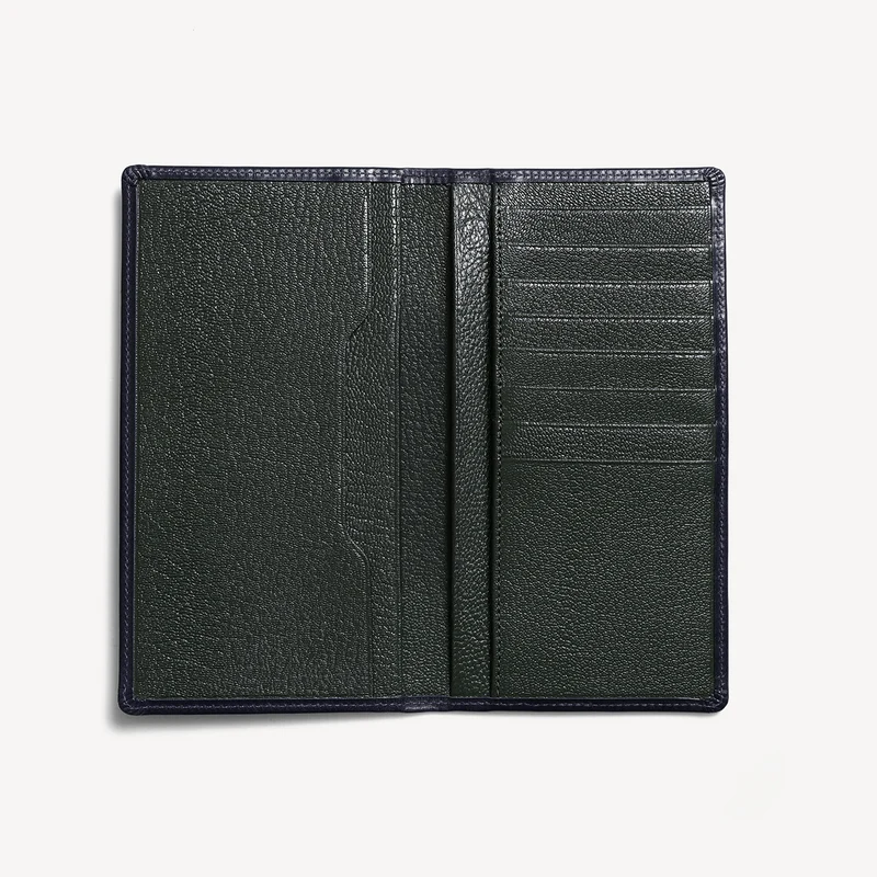 Bridle Tall Jacket Wallet - Navy