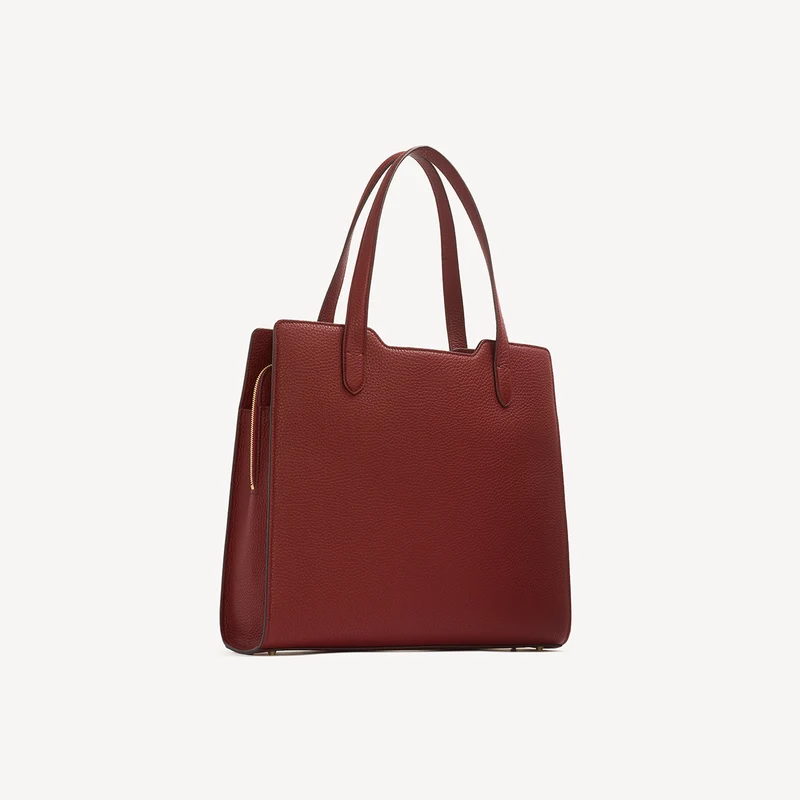 Swaine Tote - Pebble Bordeaux
