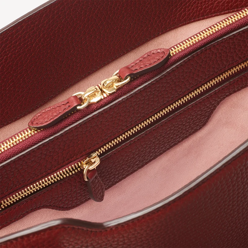 Swaine Tote - Pebble Bordeaux