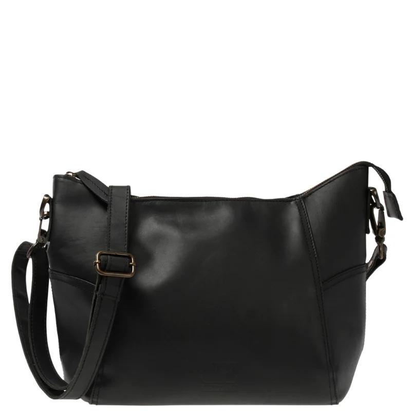 Umhängetasche Schultertasche Ledertasche Leder schwarz LE0058