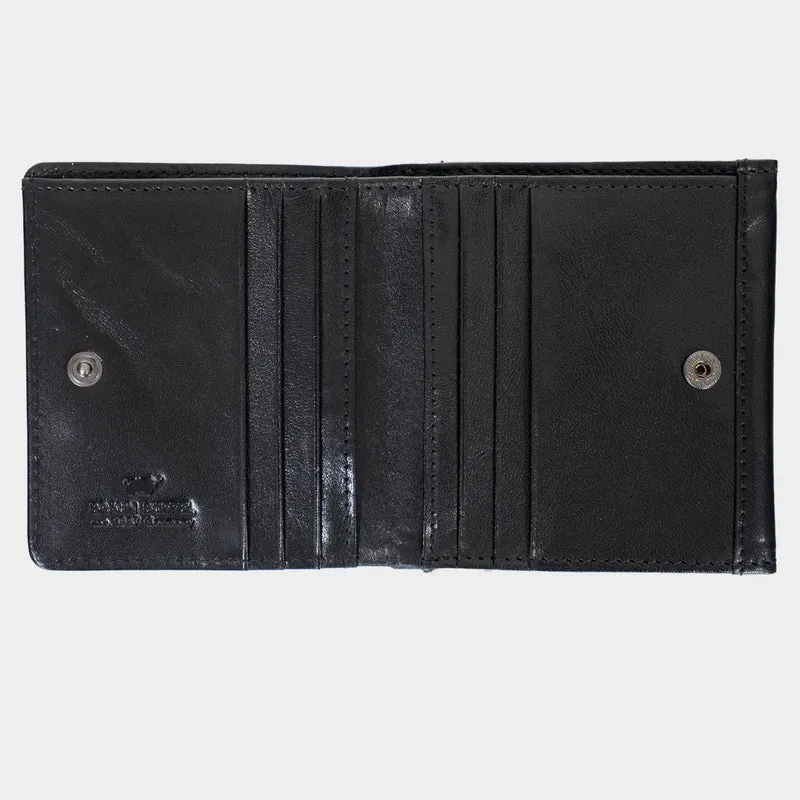 Braun Büffel COUNTRY Rindleder Geldbörse 6CS Wiener Schachtel 10 cm x 9,5 cm x 2 cm schwarz