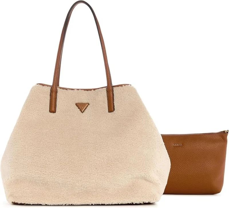 Guess VICTTORIA LARGE 2 IN 1 TOTE Natural / Cognac