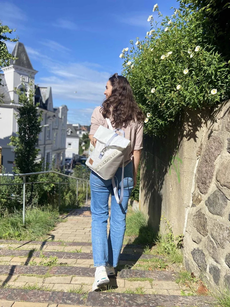 Wickeltop Rucksack "Möwe" Stencil Kollektion
