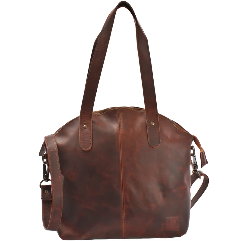 Shopper Schultertasche Damen Handtasche Ledertasche Henkeltasche Leder braun LE0060