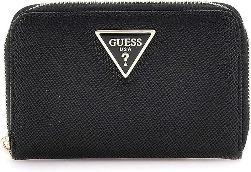 Guess Laurel Medium Zip-Around Geldbörse Schwarz (SWZG8500140BLA) Portemonnaie