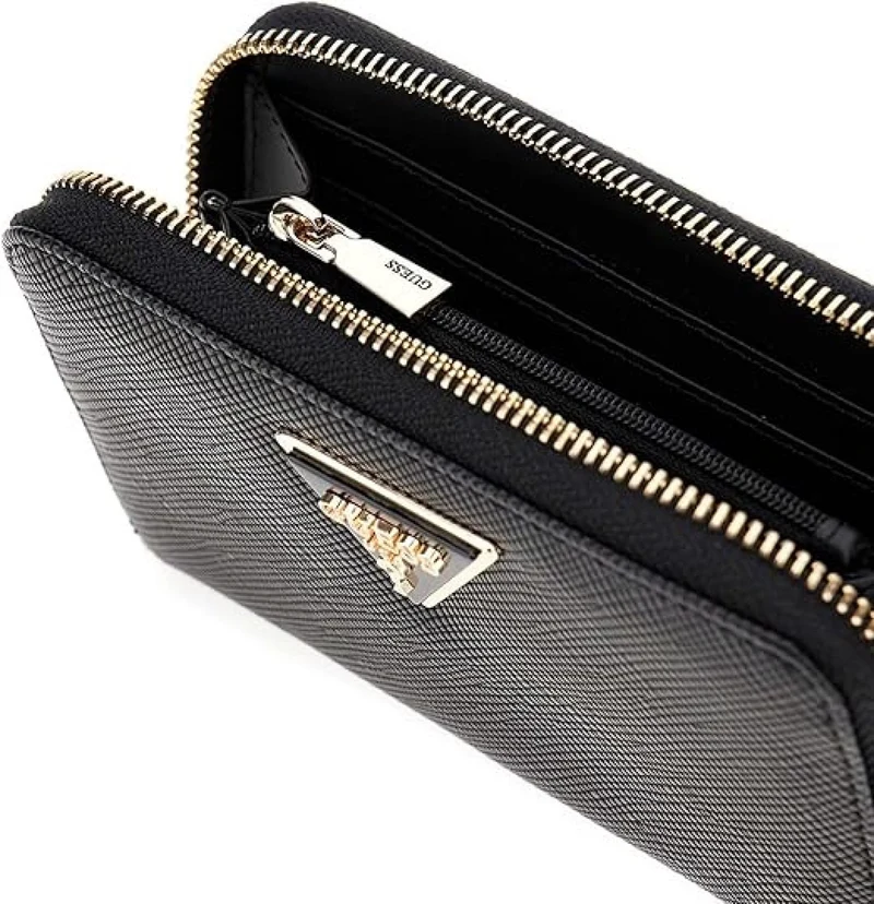 Guess Laurel Medium Zip-Around Geldbörse Schwarz (SWZG8500140BLA) Portemonnaie