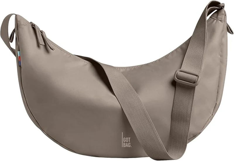 GOT BAG Crossbody Moon Bag | Halbmond Handtasche Wasserabweisend | Stylische Umhängetasche mit verstellbarem Gurt LARGE seal