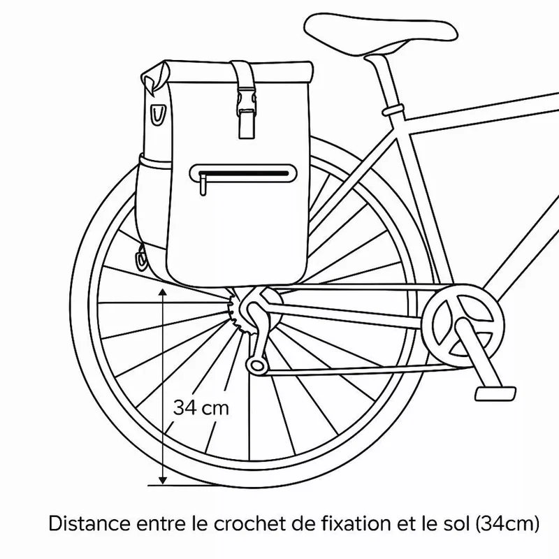 2-in-1 Fahrradtasche Ali Grün