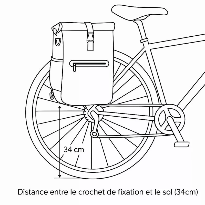 2-in-1 Fahrradtasche Ali Schwarz
