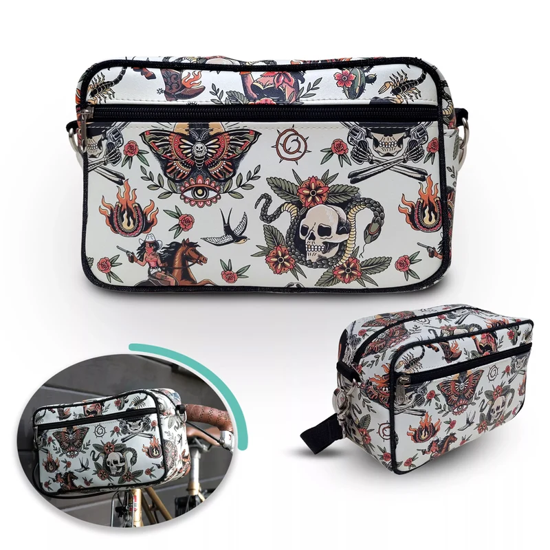 IKURI Lenkertasche Cowgirl – wasserdicht, Lenker & Schulter, handgefertigt